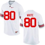 Men's Ohio State Buckeyes #80 Brendon White White Nike NCAA College Football Jersey Fashion DPW6544LB